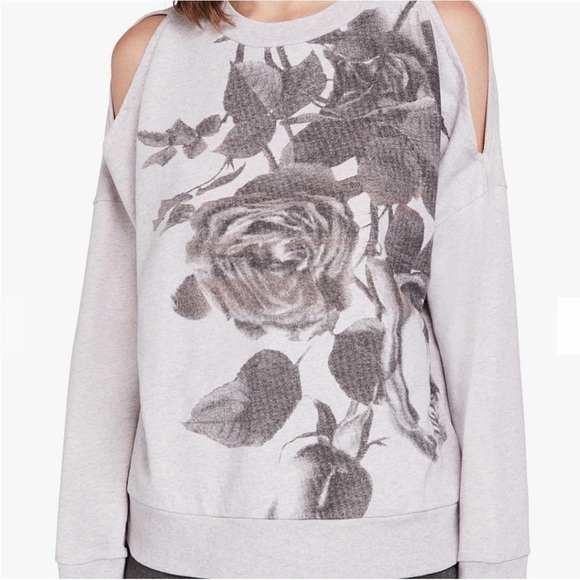 All Saints Tops - All Saints "Rosen Unai Sweat Cold Shoulder Sweatshirt Sz Medium